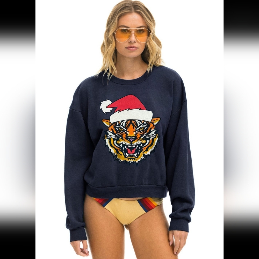 Aviator Nation Tiger Santa Crew